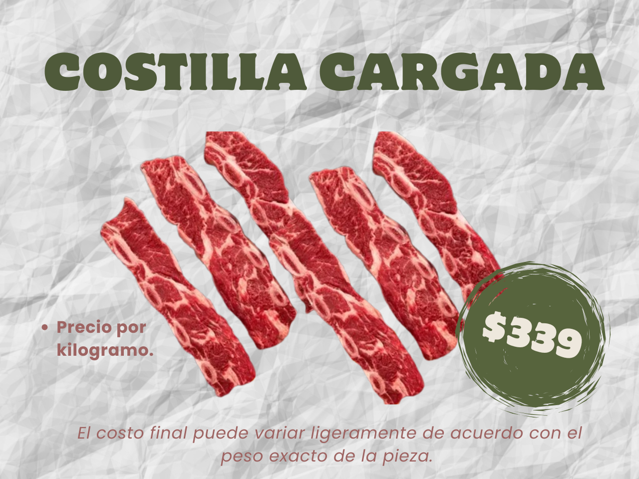 Corte Costilla Cargada Premium