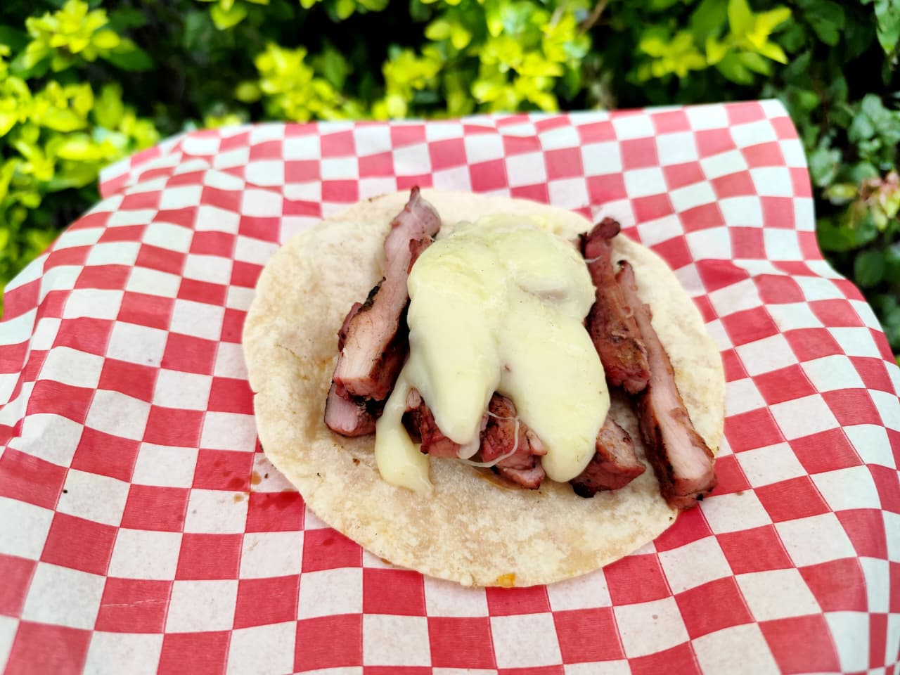 Taco de Arrachera con Queso